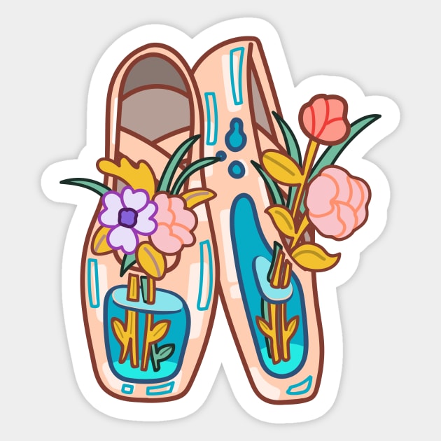 Ballet Pointe Shoes T1 Sticker by CozySkull